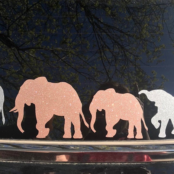 Elephant family car decals, family car window stickers, family car stickers, Elephant family car decals, elephant family stickers
