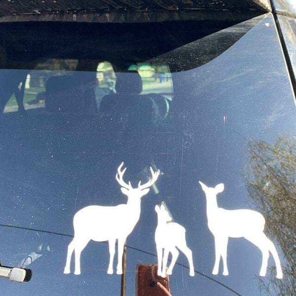 Deer Family car decal, car window decal, family car sticker, family car window decal, vinyl family sticker