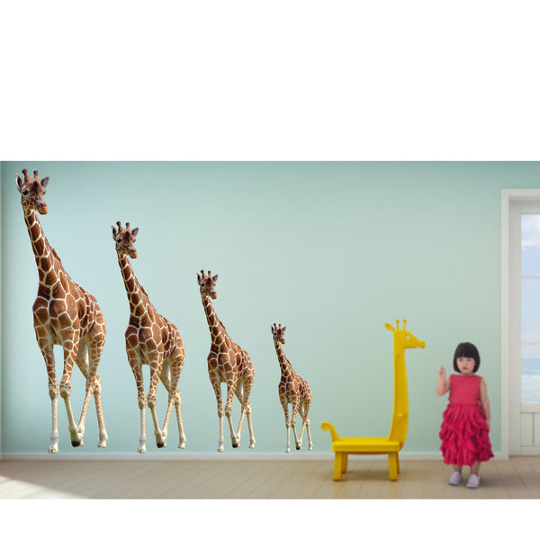 Giraffe Wall Decal, Giraffe Lovers Gift, Kids Wall Decor, Removable Wall Decal, Life Like Animal Wall Sticker