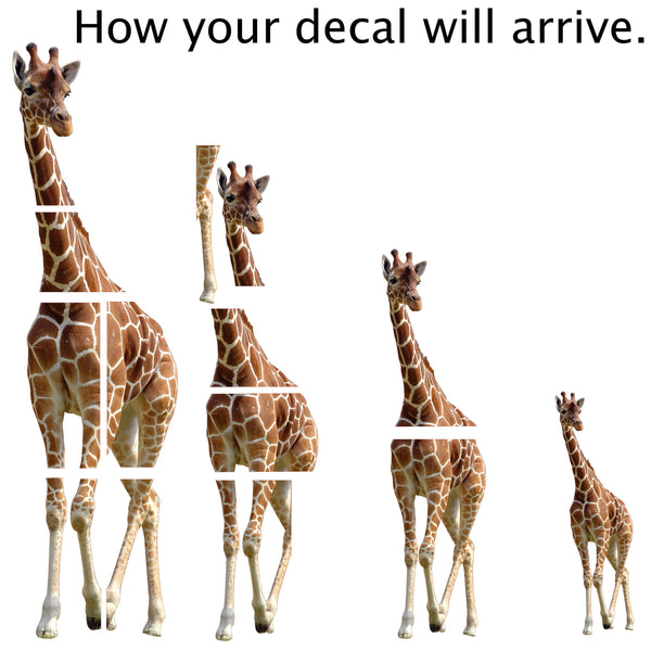 Giraffe Wall Decal, Giraffe Lovers Gift, Kids Wall Decor, Removable Wall Decal, Life Like Animal Wall Sticker