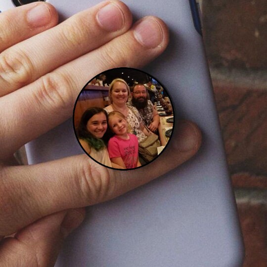 Photo Phone Grip,Phone Holder Grip,Personalized, Phone Stand, Collapsible