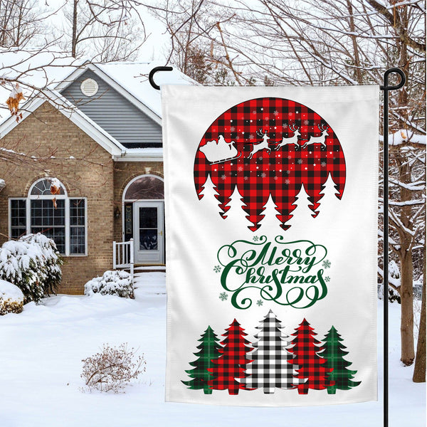 Christmas Flags, Garden Flags, Welcome Flags, Yard Decorations, Christmas Decor, Outdoor Xmas Flags, Buffalo Xmas Flag, Holiday Lawn Flags