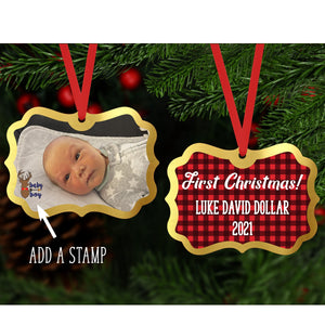 Baby's Ornament, First Christmas, Baby Ornament, Personalized Ornament, Photo Ornament, New Baby Ornament, New Baby Gift, First Ornaments