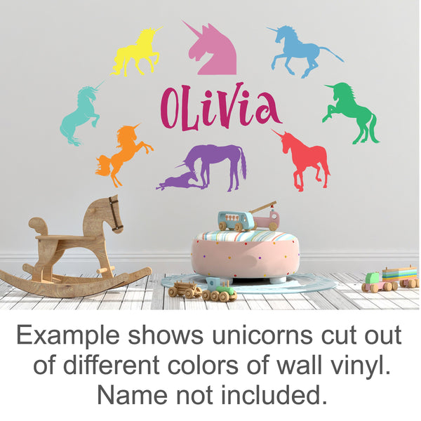 8 SVG Unicorns, Unicorn Clip Art, Unicorn Bundle, Unicorns Digital, PNG Clip Art