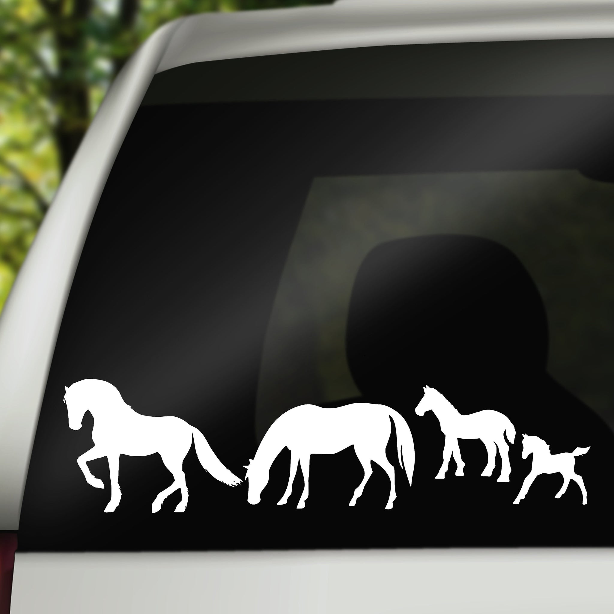 Horse Family Decals, Car Window Family, Horse Stickers, Family Car Decal, Vinyl Horse Decals