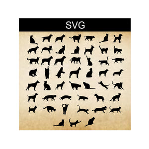 SVG Bundle, Dogs And Cats, Clip Art, Dog And Cat Silhouette, Silhouette Cats and Dogs