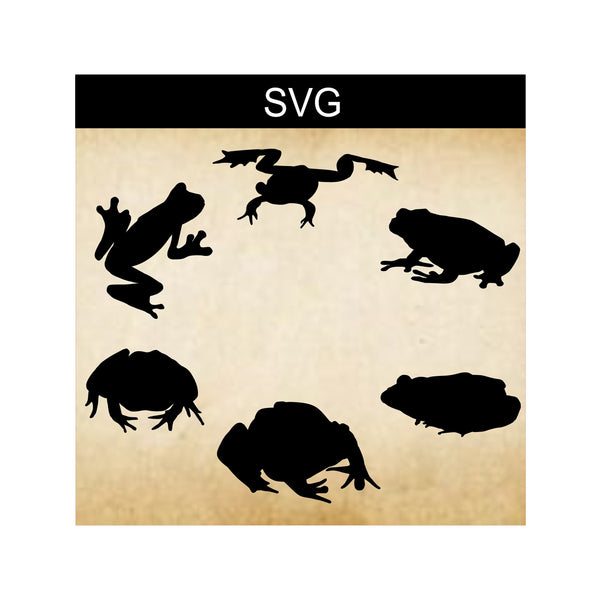 SVG Frog Bundle, Digital Clip Art, Frog Silhouette, Silhouette Frog's, Digital Frog