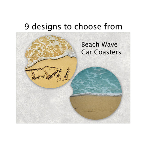 Beach Car Coasters, Drink Holder Coaster, Coastal Car Coasters, Tropical Coasters, Cup Holder Coasters