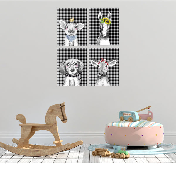 Farm Wall Decals, Kids Wall Decor, Animal Wall Pictures, Kids Wall Art, Fabric Wall Decals