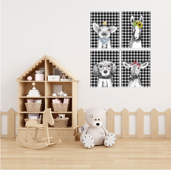 Farm Wall Decals, Kids Wall Decor, Animal Wall Pictures, Kids Wall Art, Fabric Wall Decals