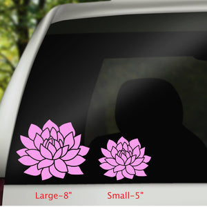Lotus Flower Decal, Car Window Sticker, Vinyl Flower Decal, Flower Stickers, Bumper Sticker