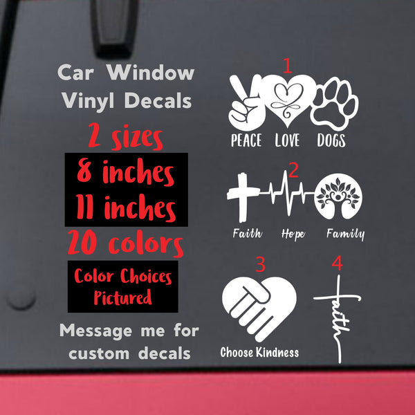 Custom Car Decals, Vinyl Window Decal, Car Stickers, Laptop Stickers, Car Accessories