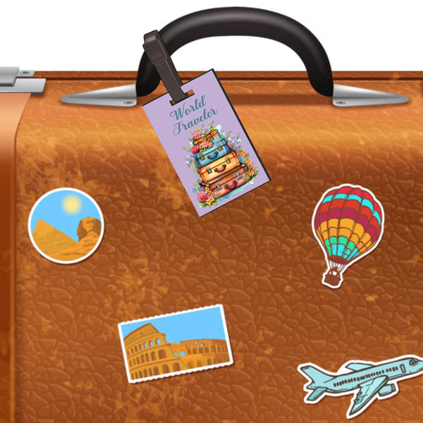 Luggage Tag, Baggage ID Tag, Vintage Suitcase Tag, Travel ID Tags, Bag Tag ID