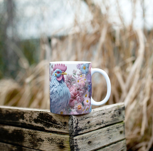 3D Full Wrap Mugs, Chicken Mug, Coffee Mug, Farmers Mug, Chicken Lovers Gift