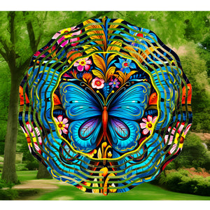 Butterfly Spinner, Wind Spinners, Yard Art, Garden Decor, Metal Spinner