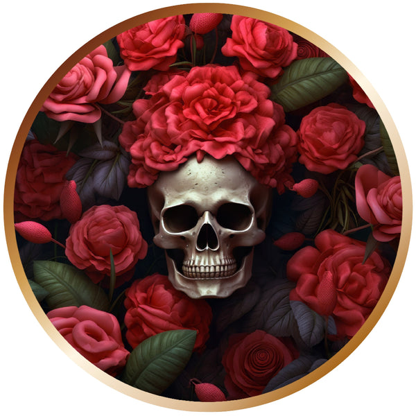 3D Skull, Wind Spinner, Skull And Roses, Yard Art, Garden Decorations