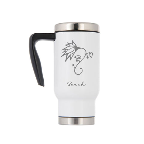 Minimalist Mug, Personalized Mug, Travel Mug, 17oz Thermos, Insulated Coffee Mug