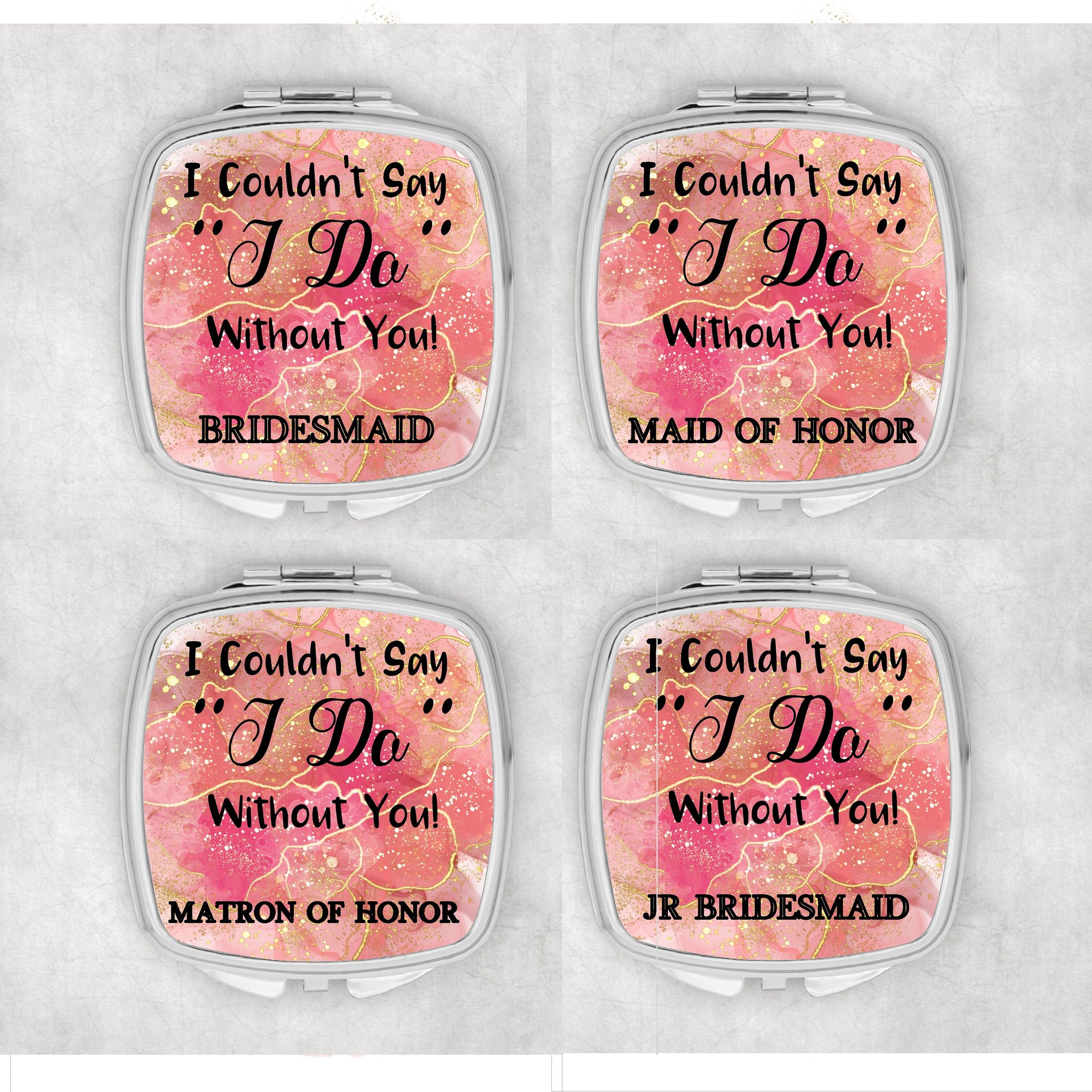 Wedding Party Gifts, Bridesmaids, Maid Of Honor Gift, Custom Mirrors, Cosmetic Mirror