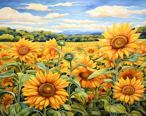 Jigsaw Puzzles, Kids Puzzles, Adult Puzzles, Sunflower Fields, Scenery