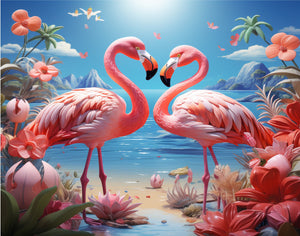 Flamingo Puzzle, Tropical, Jigsaw Puzzle, Challenge Games, Mind Game