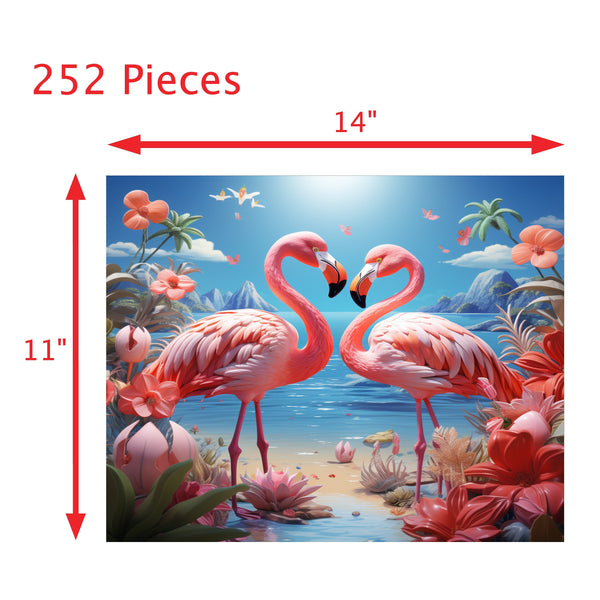Flamingo Puzzle, Tropical, Jigsaw Puzzle, Challenge Games, Mind Game
