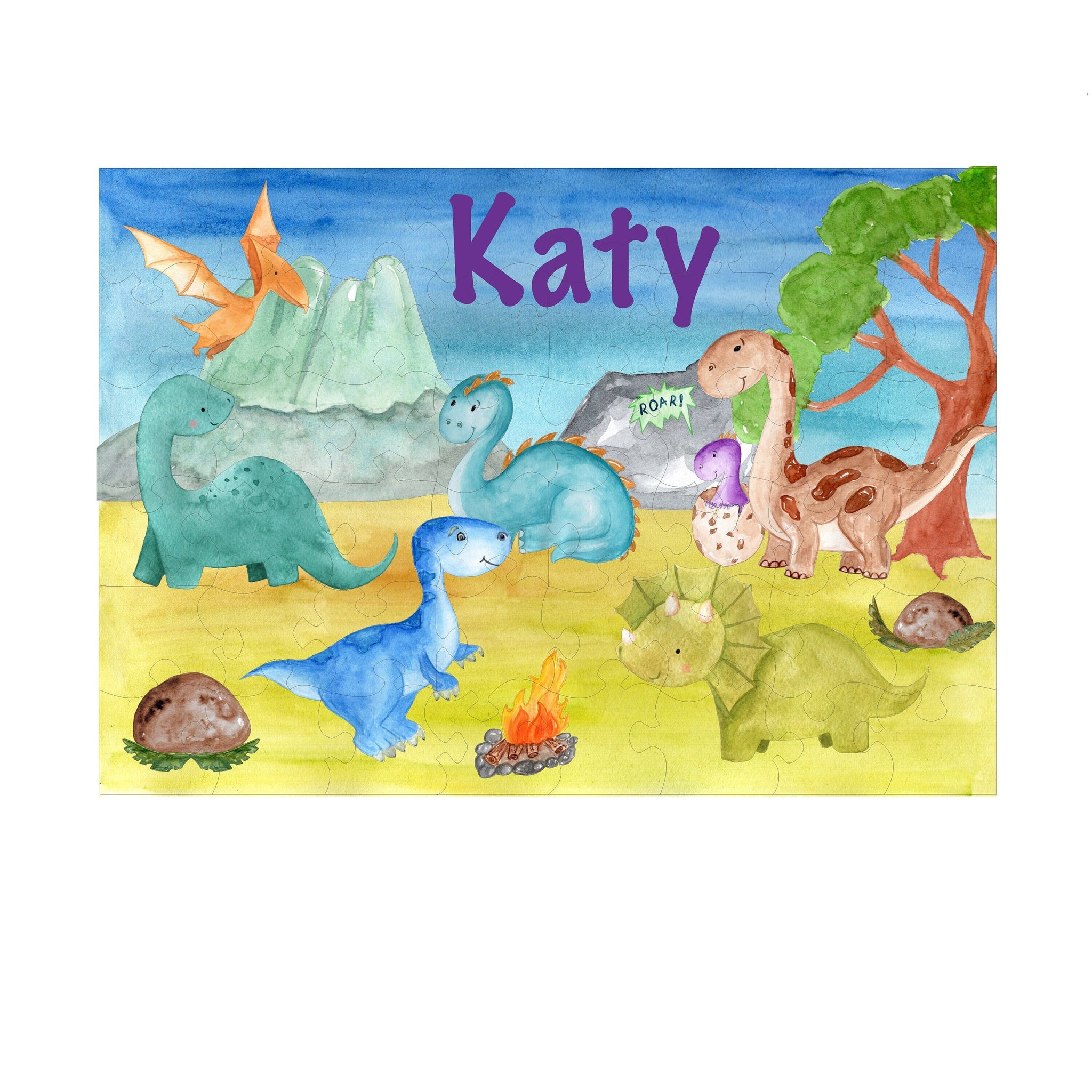 Personalized Puzzle, Kids Puzzles, Dinosaur Puzzle, Educational, Learning