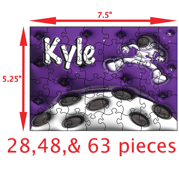 Personalized Puzzle, 3D Kids Puzzle, Space, Astronaut, Name