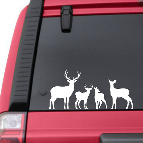 Deer Family car decal, car window decal, family car sticker, family car window decal, vinyl family sticker