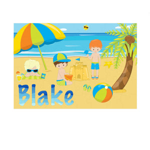 Personalized Puzzle, Kids Puzzles, Boy Beach, Tropical, Educational
