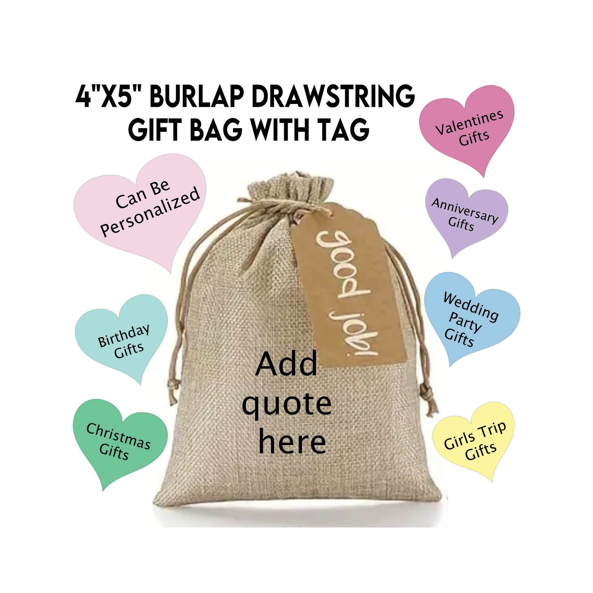 Custom Gift Bag, Burlap Bags, keepsake Bags, Wedding Party Bags, Party Favor Bags