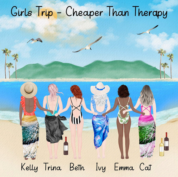 Girls Trip Gift, Personalized Bag, Cosmetic Bag, Custom Travel Bag, Neoprene