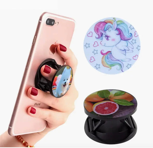 Moon Phase Grip, Boho Phone Grips, Phone Stand, Collapsible Finger Grip, Space Phone Grip
