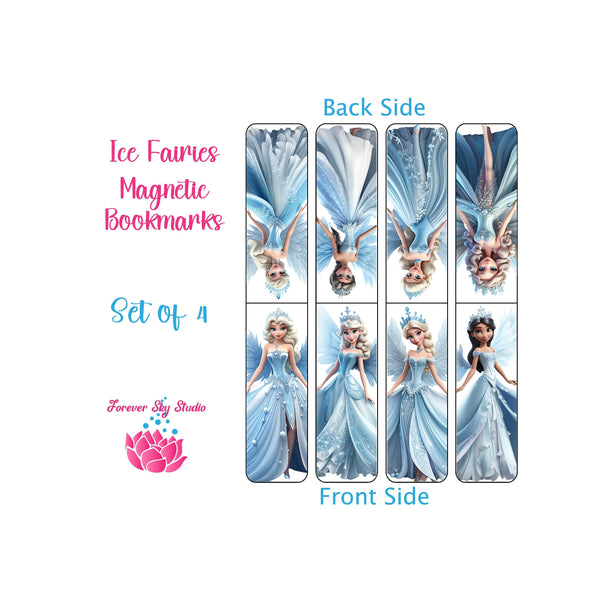 Magnetic Bookmarker, Fairies Book Marks, Girls Book Markers, Page Keepers, Book Lovers Gift, Ice Fairy, Princess Bookmark, Book Accessories