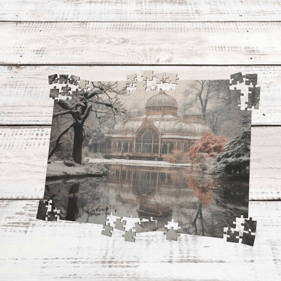 Crystal Palace Jigsaw Puzzle, Activity Games, Winter Scene Puzzle, Family Table Game, Puzzle Board, Challenging Games, Puzzle Lovers' Gift